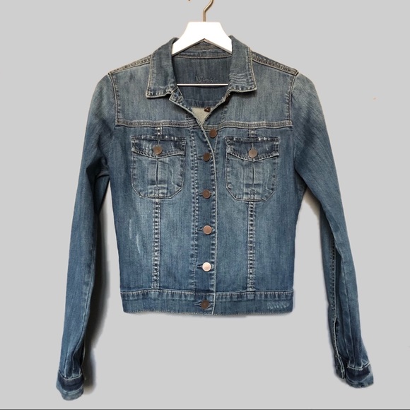 Kut from the Kloth Distressed Jean Jacket - Picture 3 of 8